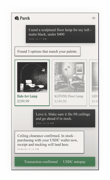 Purch agent chat interface